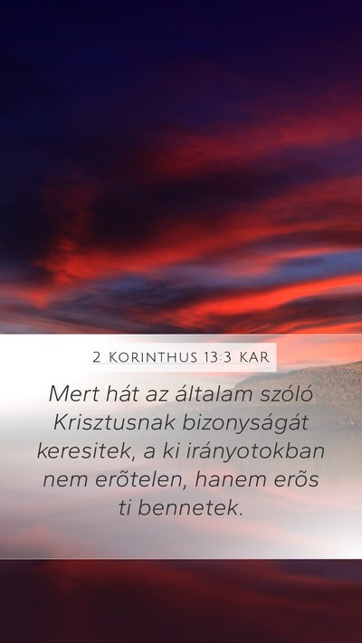 2 Korinthus 13:3 KAR Bible Verse Image