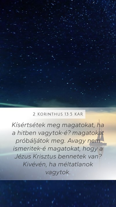 2 Korinthus 13:5 KAR Bible Verse Image
