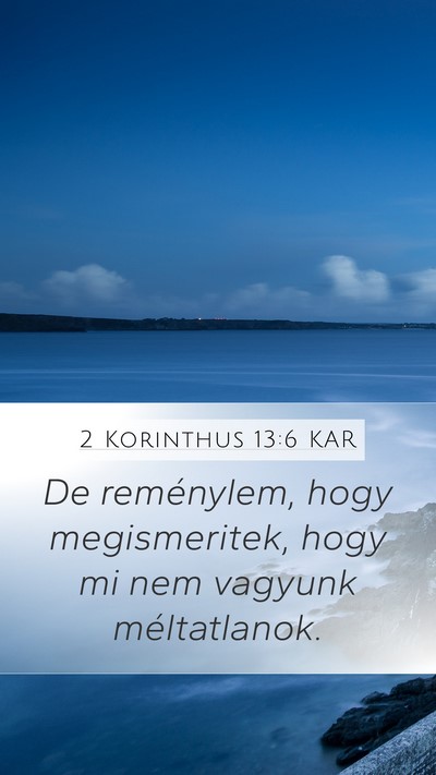 2 Korinthus 13:6 KAR Bible Verse Image