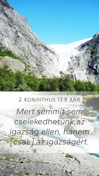 2 Korinthus 13:8 KAR Bible Verse Image