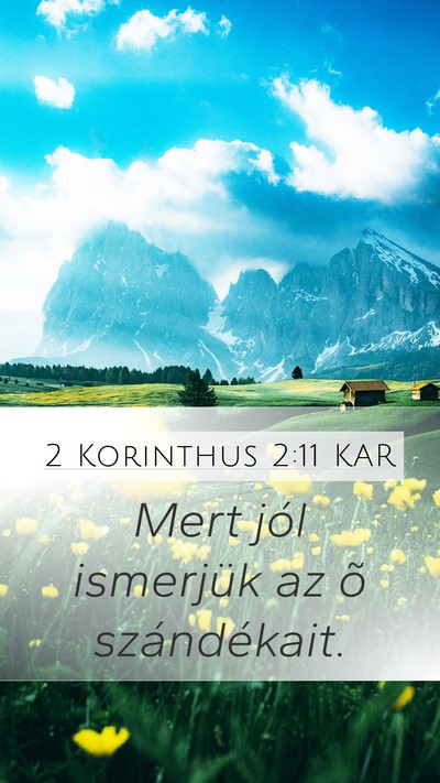 2 Korinthus 2:11 KAR Bible Verse Image