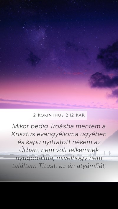 2 Korinthus 2:12 KAR Bible Verse Image