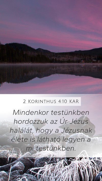 2 Korinthus 4:10 KAR Bible Verse Image