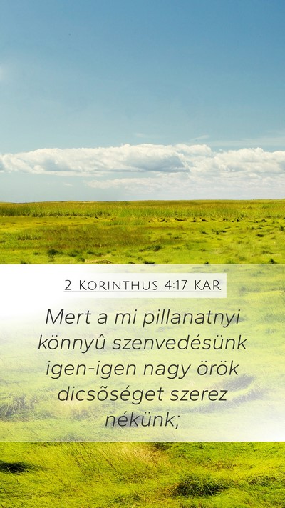 2 Korinthus 4:17 KAR Bible Verse Image