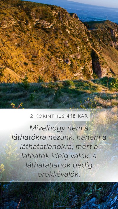 2 Korinthus 4:18 KAR Bible Verse Image