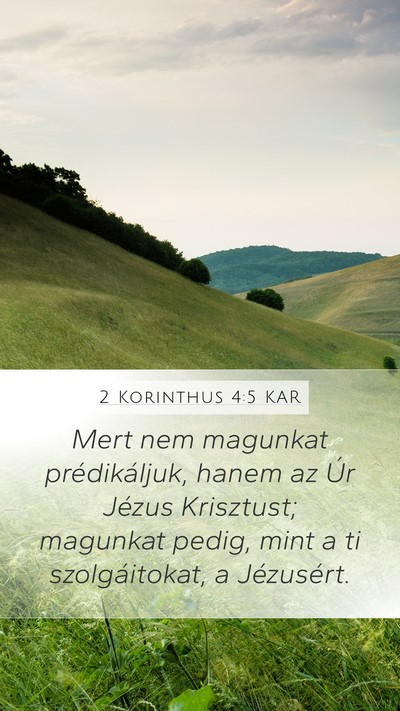 2 Korinthus 4:5 KAR Bible Verse Image