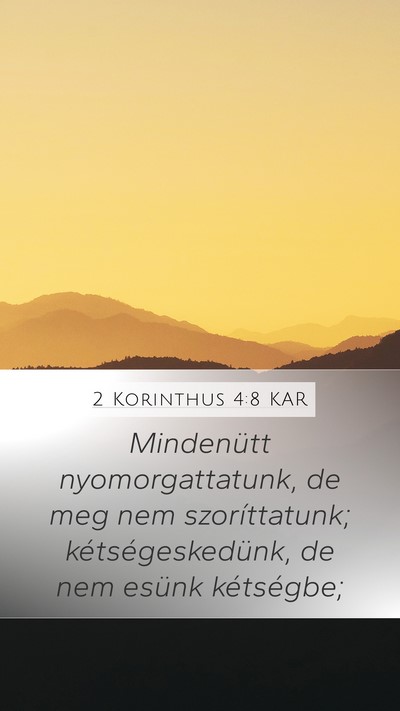 2 Korinthus 4:8 KAR Bible Verse Image