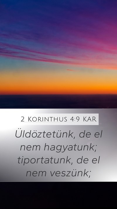 2 Korinthus 4:9 KAR Bible Verse Image