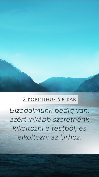 2 Korinthus 5:8 KAR Bible Verse Image