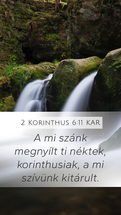2 Korinthus 6:11 KAR Bible Verse Image