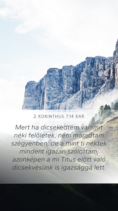 2 Korinthus 7:14 KAR Bible Verse Image