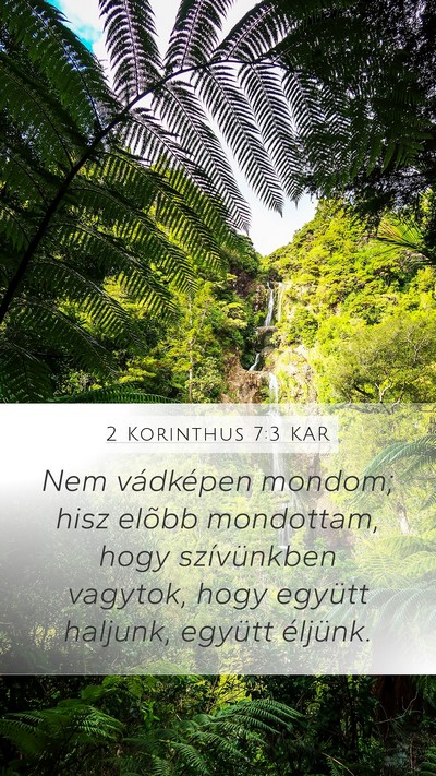 2 Korinthus 7:3 KAR Bible Verse Image