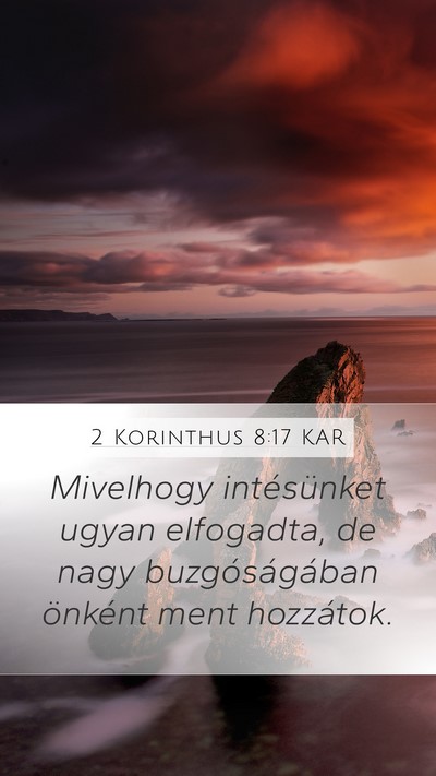 2 Korinthus 8:17 KAR Bible Verse Image