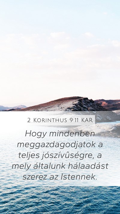 2 Korinthus 9:11 KAR Bible Verse Image