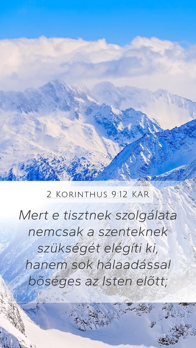 2 Korinthus 9:12 KAR Bible Verse Image