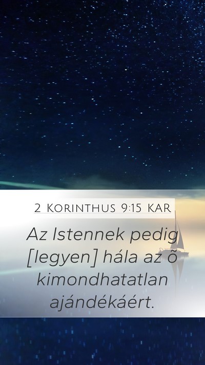 2 Korinthus 9:15 KAR Bible Verse Image