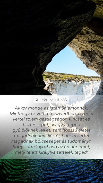2 Krónika 1:11 KAR Bible Verse Image
