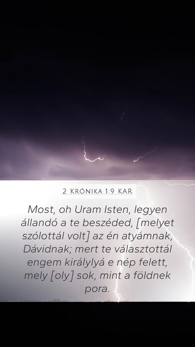 2 Krónika 1:9 KAR Bible Verse Image