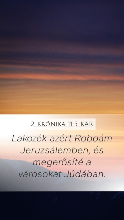 2 Krónika 11:5 KAR Bible Verse Image