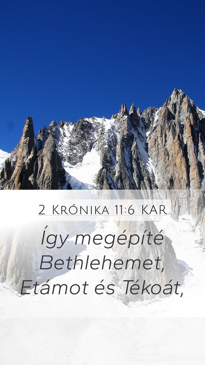 2 Krónika 11:6 KAR Bible Verse Image