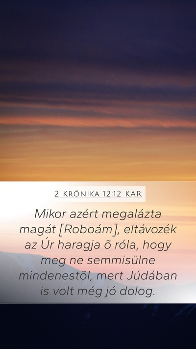 2 Krónika 12:12 KAR Bible Verse Image
