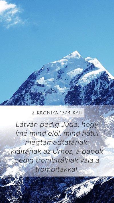 2 Krónika 13:14 KAR Bible Verse Image