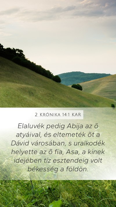 2 Krónika 14:1 KAR Bible Verse Image