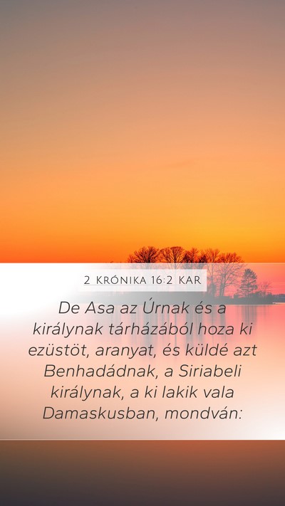 2 Krónika 16:2 KAR Bible Verse Image