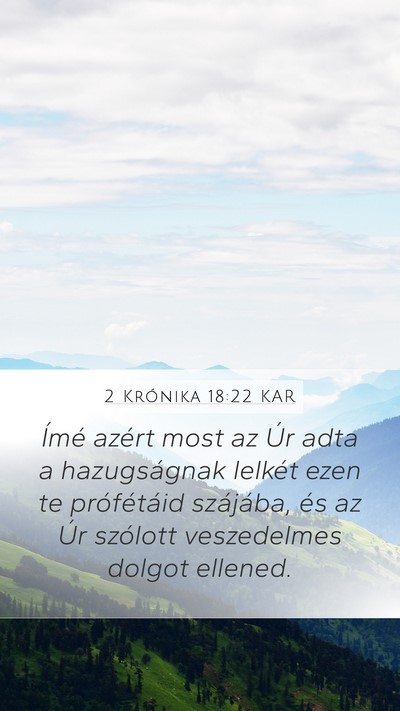 2 Krónika 18:22 KAR Bible Verse Image
