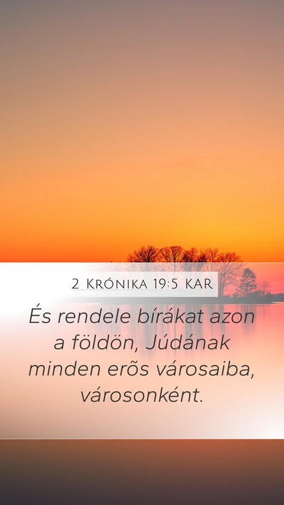 2 Krónika 19:5 KAR Bible Verse Image