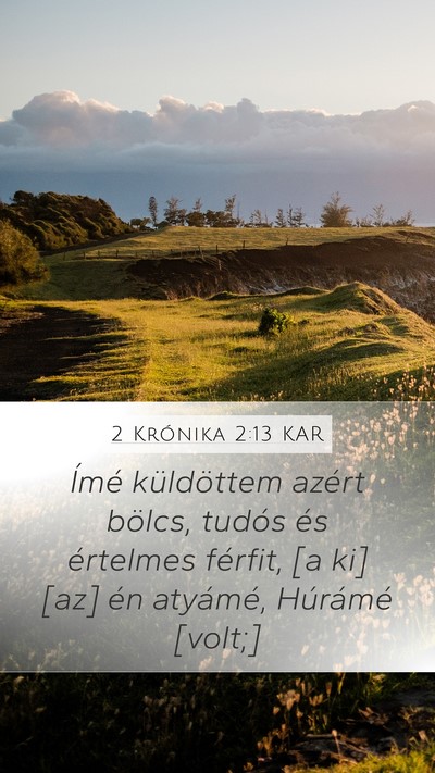2 Krónika 2:13 KAR Bible Verse Image
