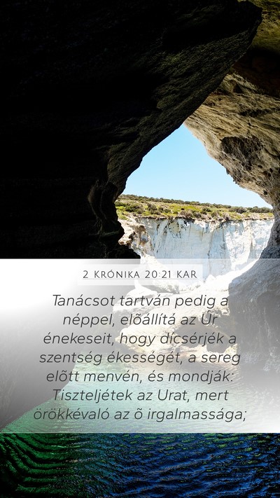 2 Krónika 20:21 KAR Bible Verse Image