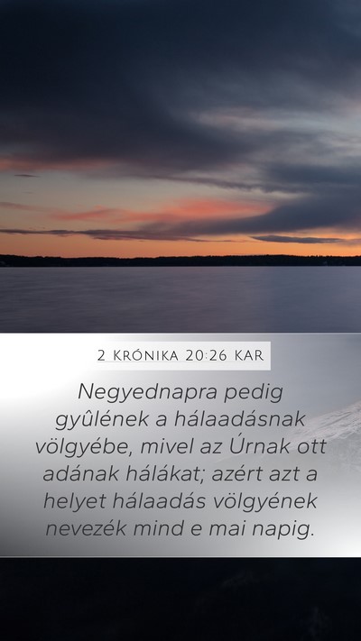 2 Krónika 20:26 KAR Bible Verse Image