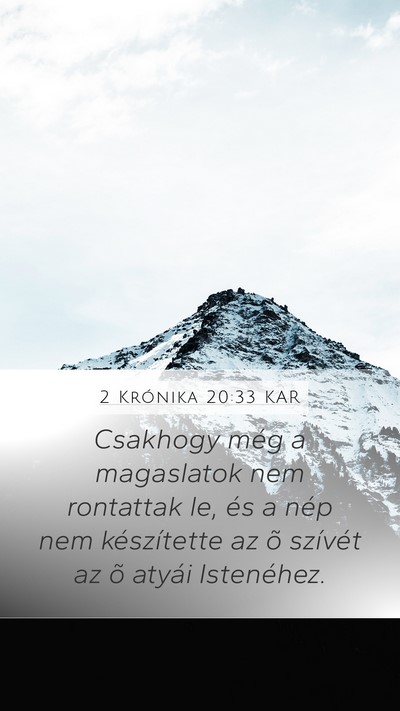 2 Krónika 20:33 KAR Bible Verse Image