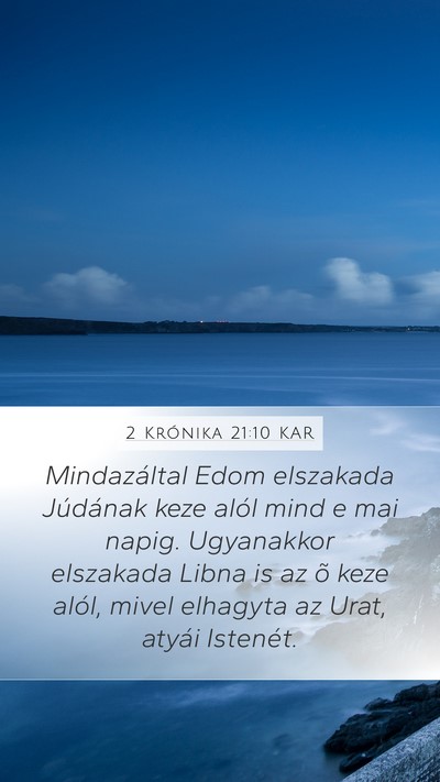 2 Krónika 21:10 KAR Bible Verse Image