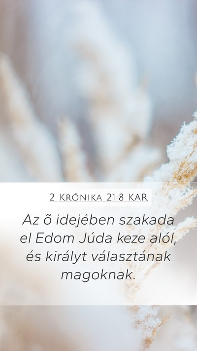2 Krónika 21:8 KAR Bible Verse Image