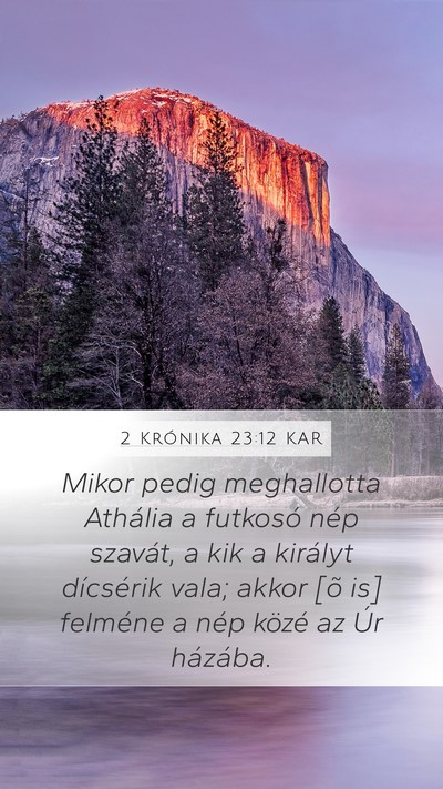 2 Krónika 23:12 KAR Bible Verse Image