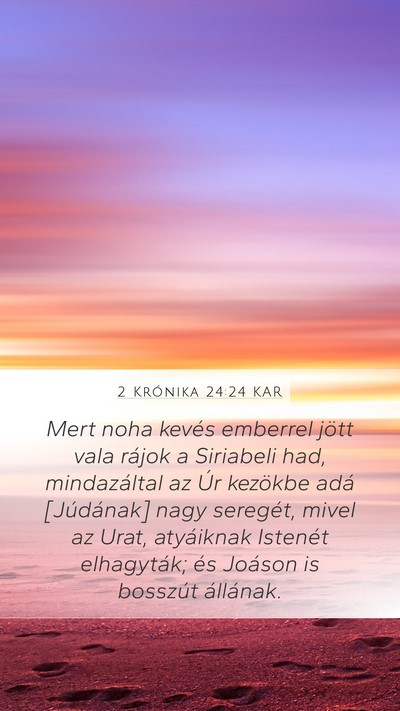 2 Krónika 24:24 KAR Bible Verse Image