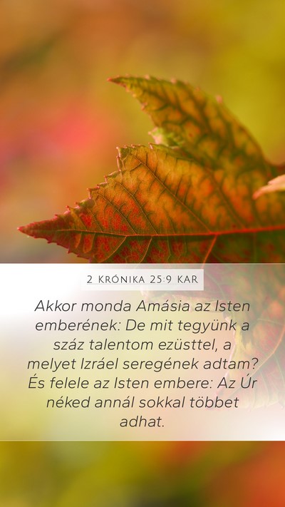 2 Krónika 25:9 KAR Bible Verse Image
