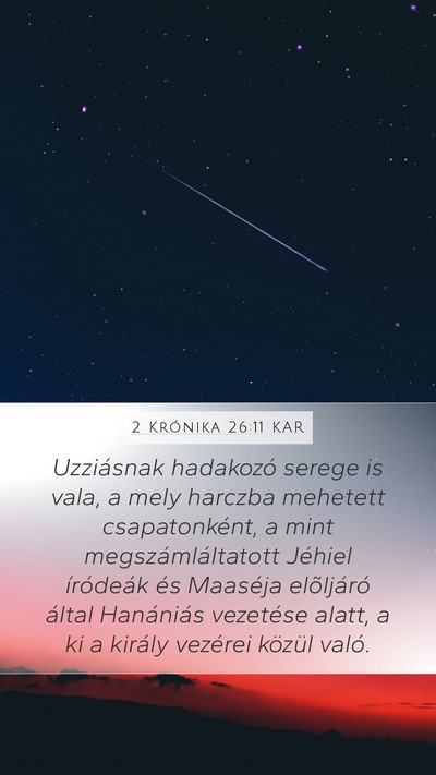 2 Krónika 26:11 KAR Bible Verse Image