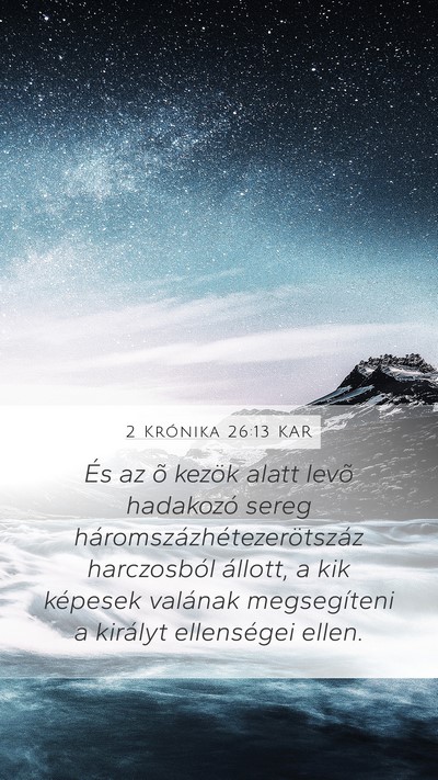 2 Krónika 26:13 KAR Bible Verse Image
