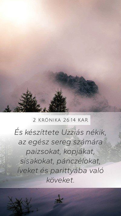 2 Krónika 26:14 KAR Bible Verse Image