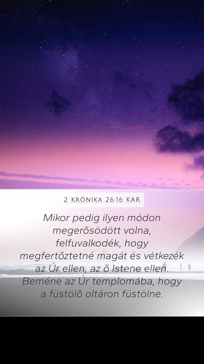 2 Krónika 26:16 KAR Bible Verse Image