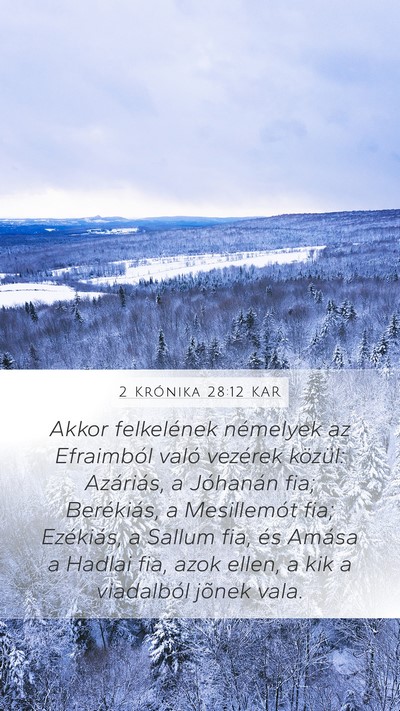 2 Krónika 28:12 KAR Bible Verse Image