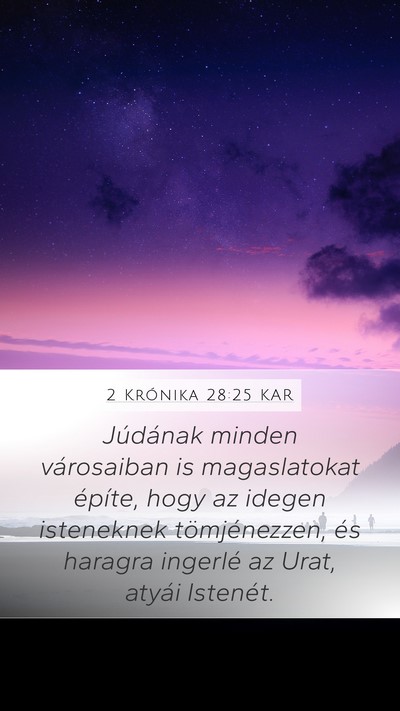 2 Krónika 28:25 KAR Bible Verse Image