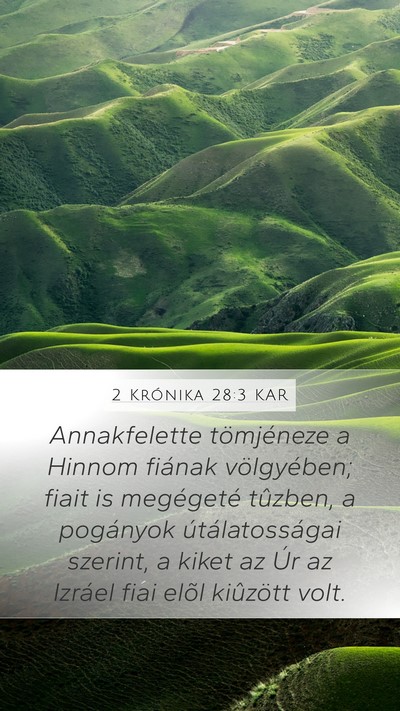 2 Krónika 28:3 KAR Bible Verse Image