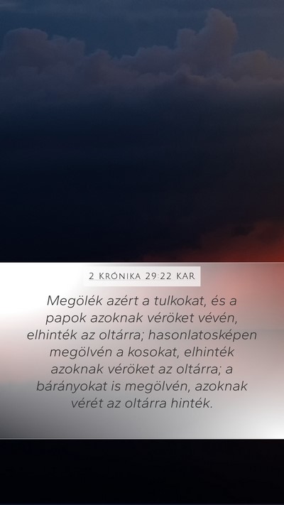 2 Krónika 29:22 KAR Bible Verse Image