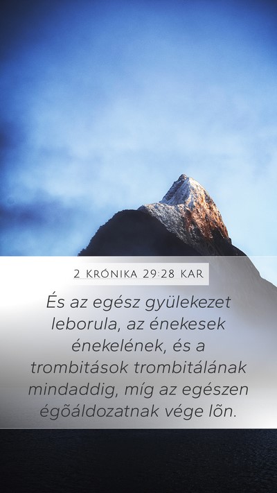 2 Krónika 29:28 KAR Bible Verse Image