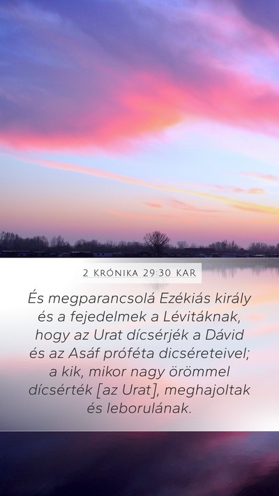 2 Krónika 29:30 KAR Bible Verse Image