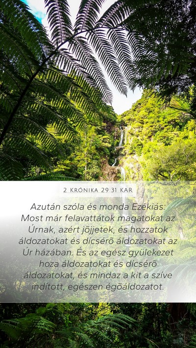 2 Krónika 29:31 KAR Bible Verse Image